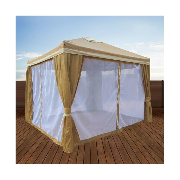 Impact Canopy 10 FT x 10 FT Heavy Duty Gazebo , Steel Frame, Polyester Top, Tan 070018130 - main